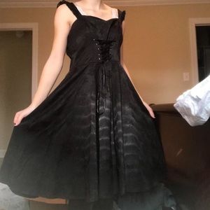 Goth Plus size Swing dress by Hearts and Roses